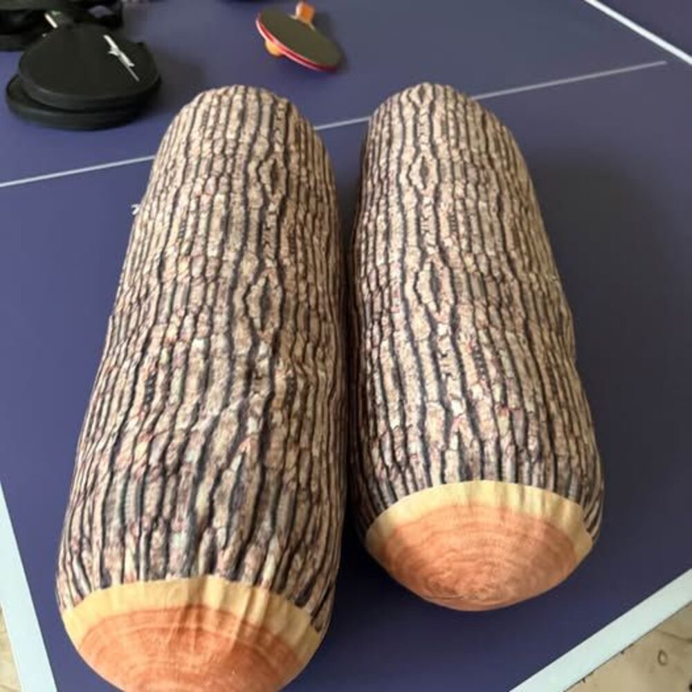 Log Shaped Novelty Pillows - Set of 2